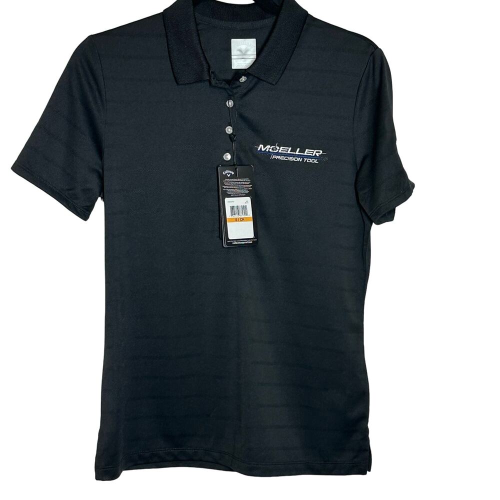 Callaway Women's Black Short Sleeve Opti-Dri Polo Shirt Sz S NWT